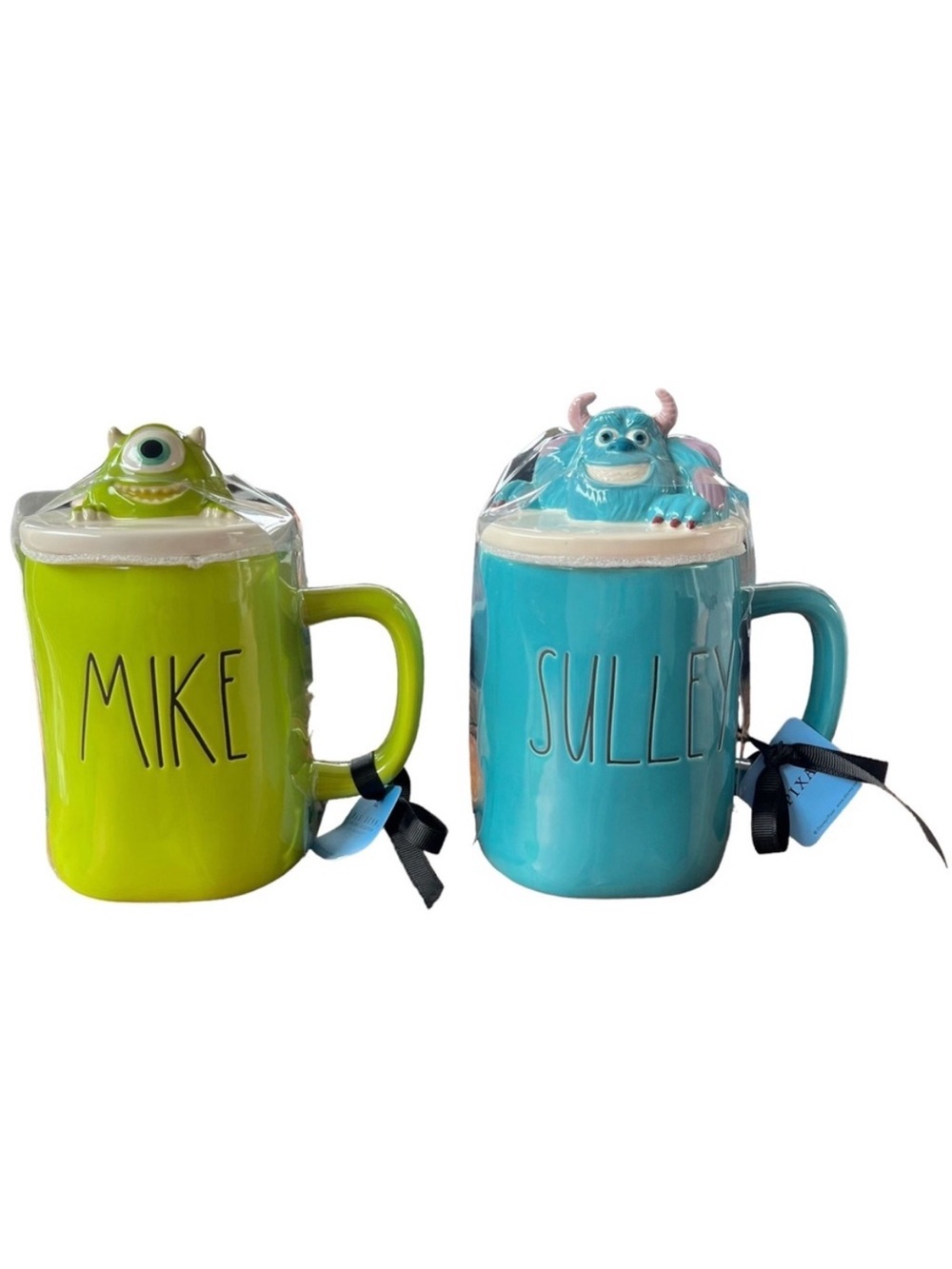Rae Dunn Pixar Monsters Inc. Mike Wazowski & Sulley Mug Set Artisan Collection